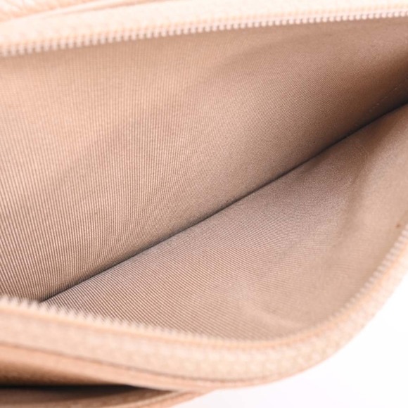 CHANEL Caviar Skin Matelasse Coco Mark Chain Shoulder Long Wallet Beige Ladies - Picture 9 of 10